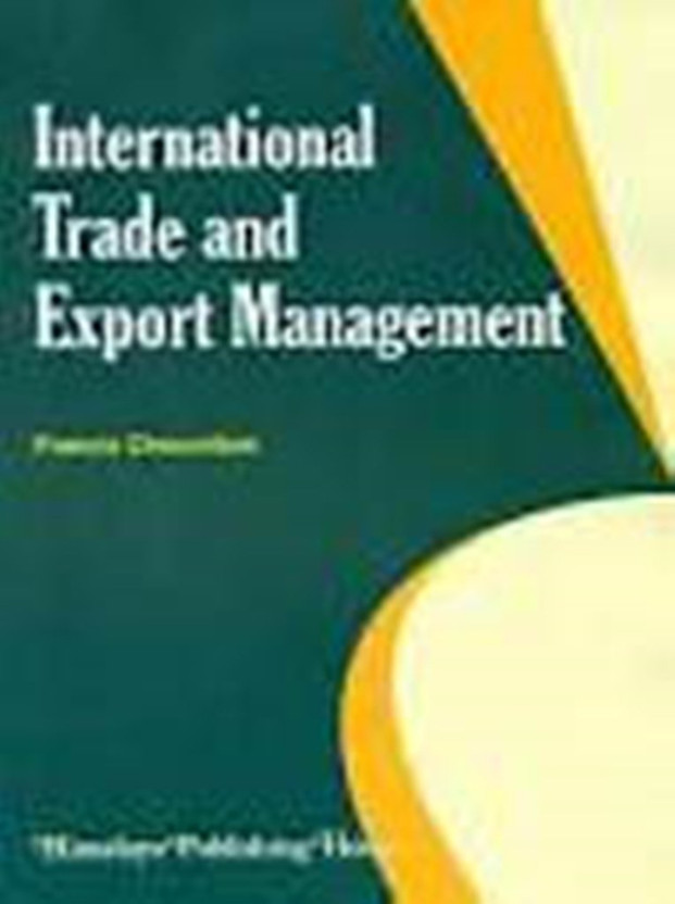 international trade and export management by francis cherunilam